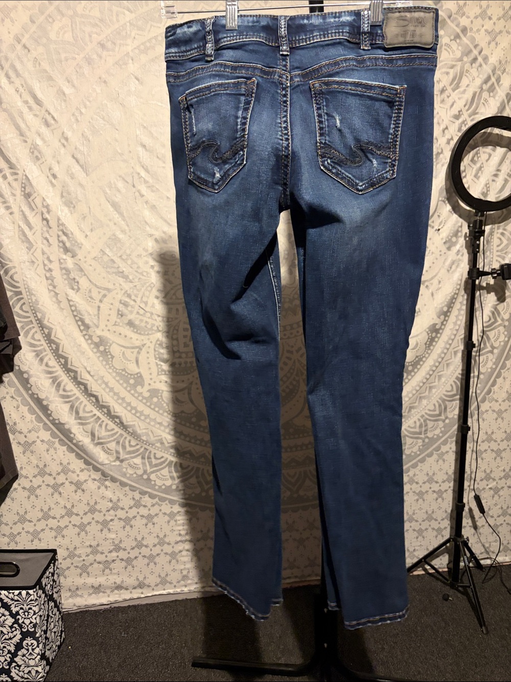 Silver Jeans Women's Boot Cut Dark Blue Denim size 32/31 - Picture 2 of 6